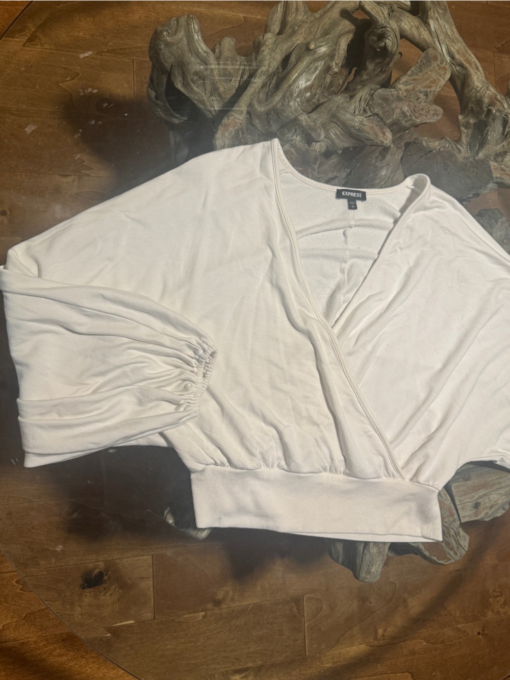 Wrap Crop Top with V-Neck